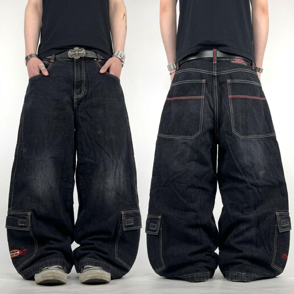 Vintage y2k grunge faded black grunge archive cyber rare baggy jeans
